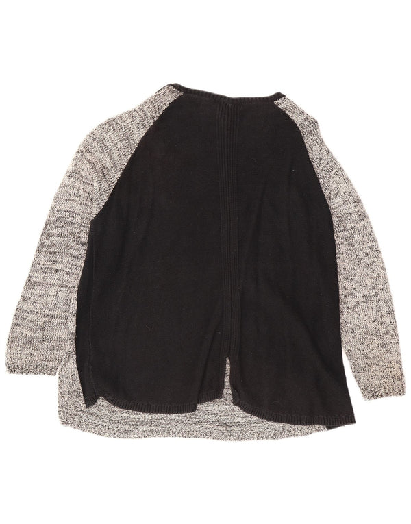 Marks & Spencer Jersey con Cuello Barco para Mujer UK 24 4XL Gris Colorblock