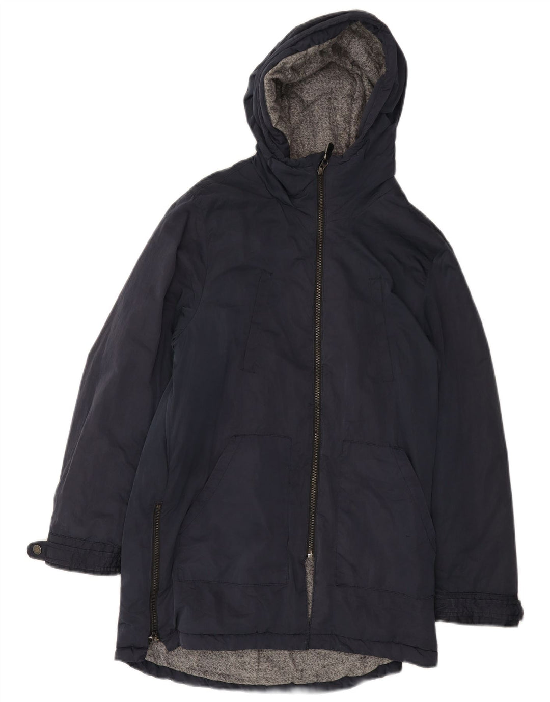 ZARA Parka Niño Con Capucha 11-12 Años Nylon Azul Marino