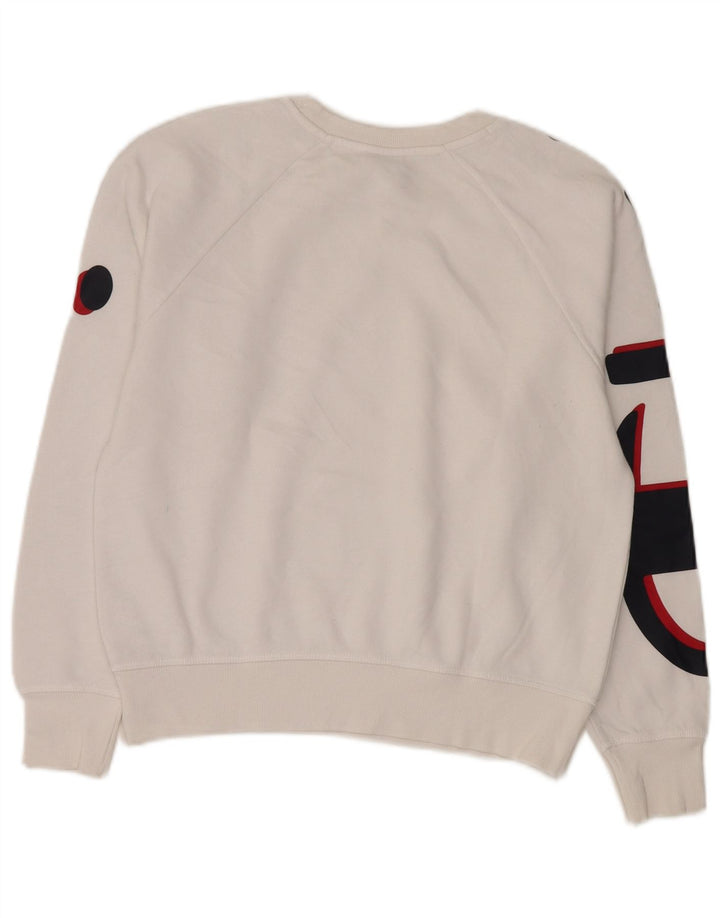 Champion Sudadera con gráfico extragrande para mujer UK 10 Small White