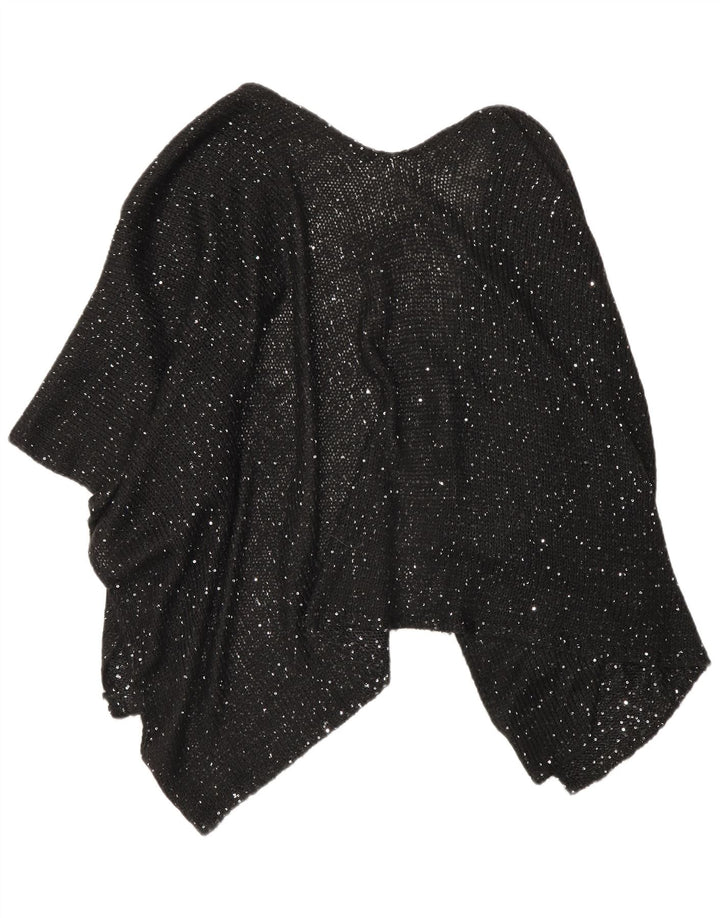 Marks & Spencer Jersey Poncho para Mujer Talla única Acrílico Moteado Negro