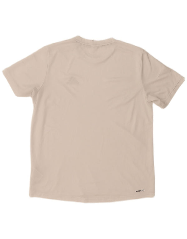 Adidas Hombre Aeroready Camiseta Top Medio Blanco Poliéster