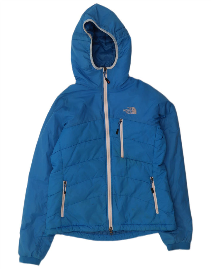The North Face Chaqueta acolchada con capucha para mujer UK 40 Medium Blue Nylon