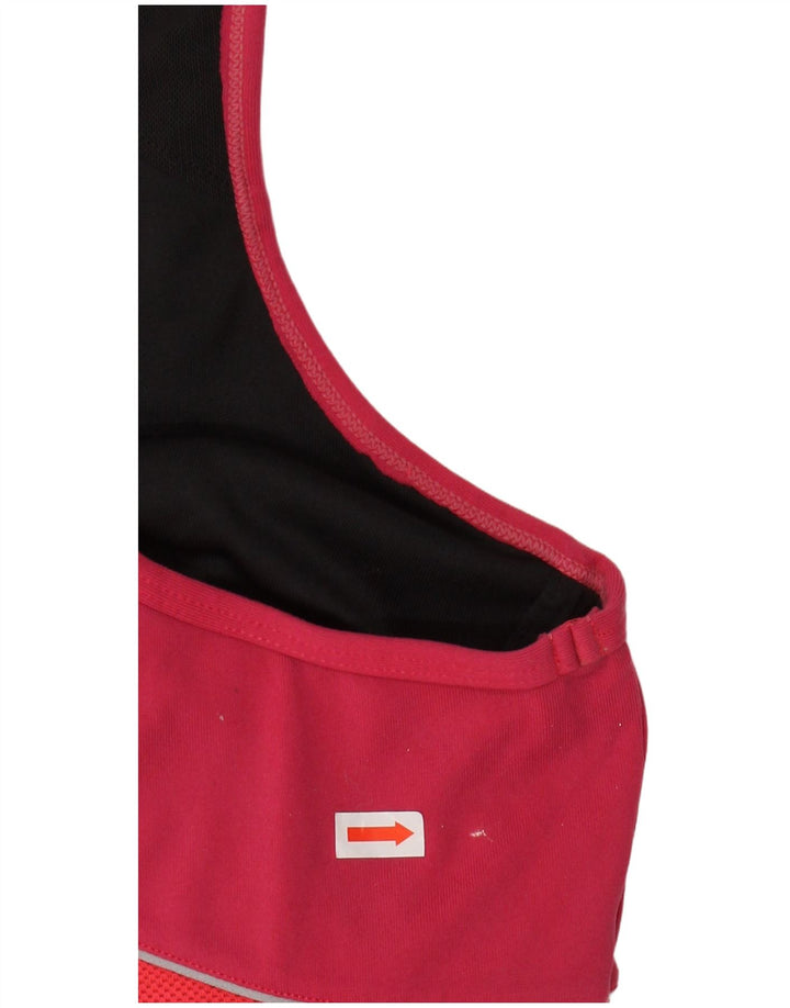 NIKE Mujer Dri Fit Crop Vest Top UK 40/40 XL Rosa Colorblock