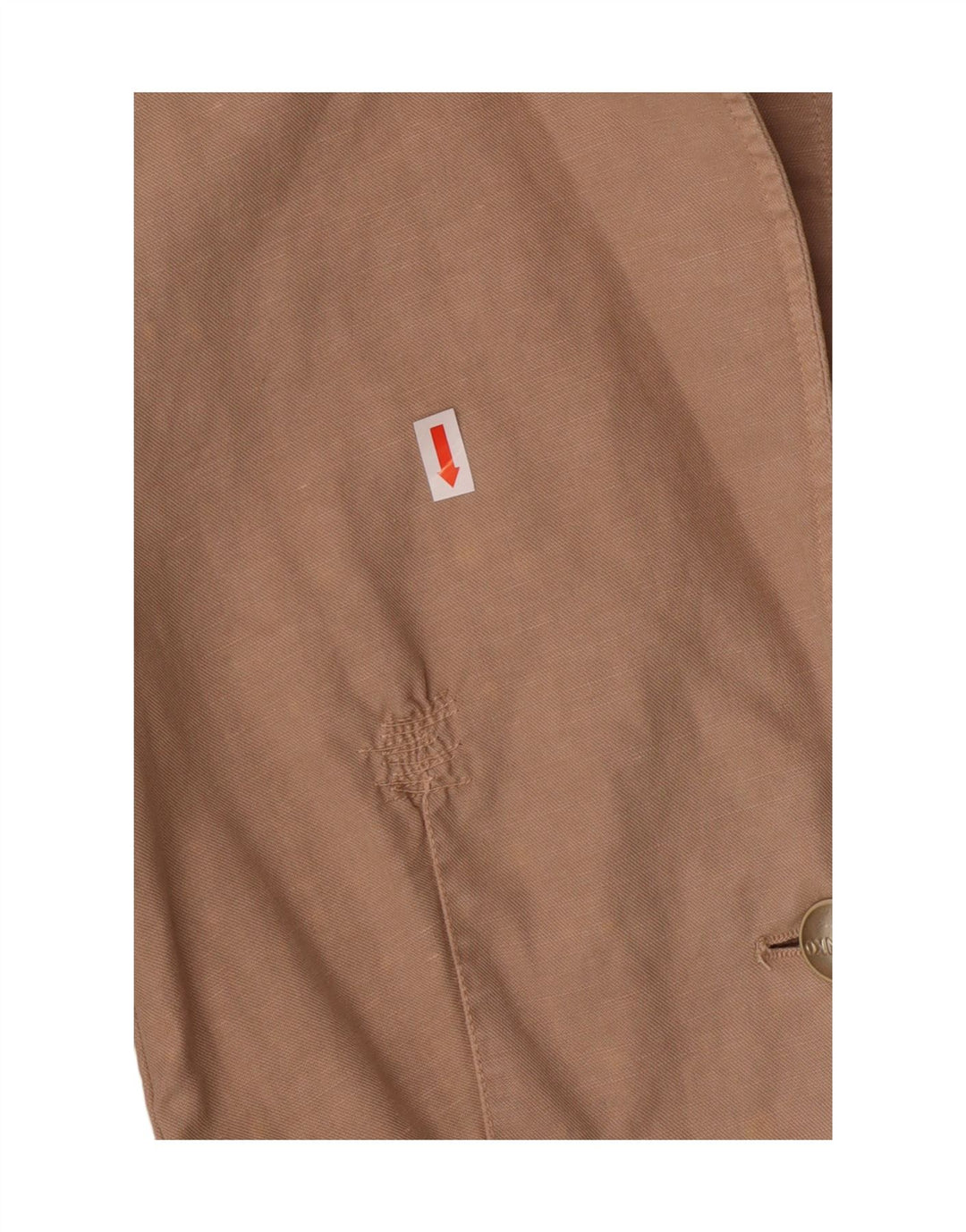 PINKO Chaqueta tipo blazer de 2 botones para mujer UK 8 Small Beige Cotton