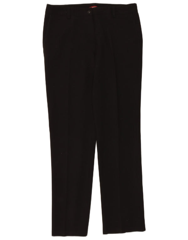 Pantalón chino recto Mujer Carrera W34 L34 Viscosa negra