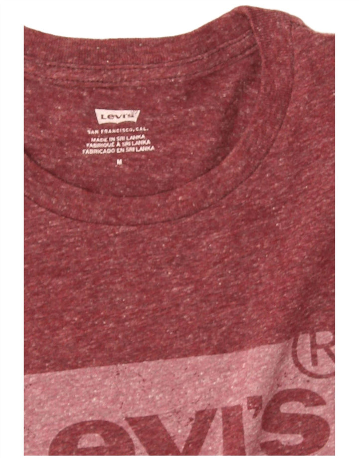 Levi's Camiseta gráfica para hombre Top medio borgoña moteado
