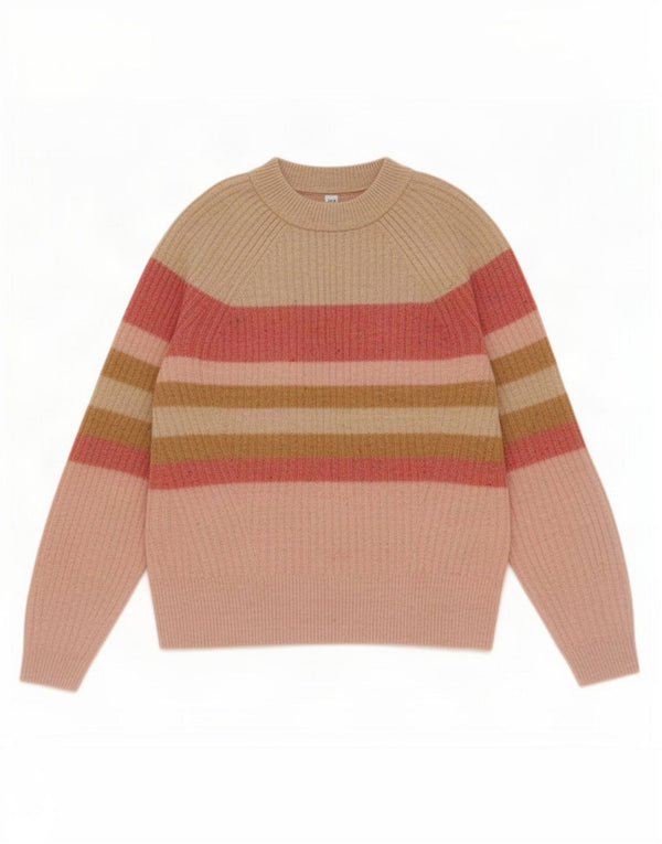 Marks & Spencer Suéter con Cuello Alto para Mujer UK 10 Small Pink Stripes