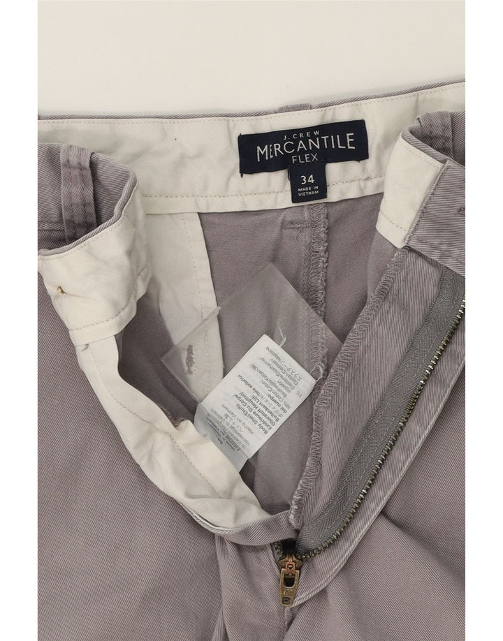 J. CREW Womens Mercantile Flex Chino Shorts W34 Large  Grey Cotton Vintage J. Crew and Second-Hand J. Crew from Messina Hembry 
