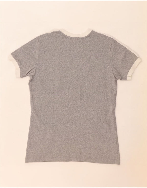 Adidas - Camiseta para mujer (talla 40), color gris medio, algodón