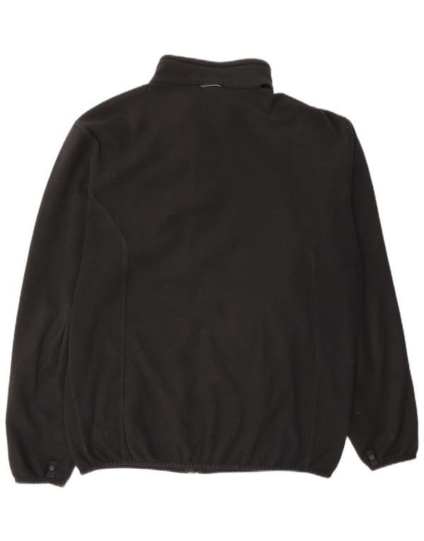 The North Face Chaqueta polar con forro para hombre, talla 40, poliéster negro grande