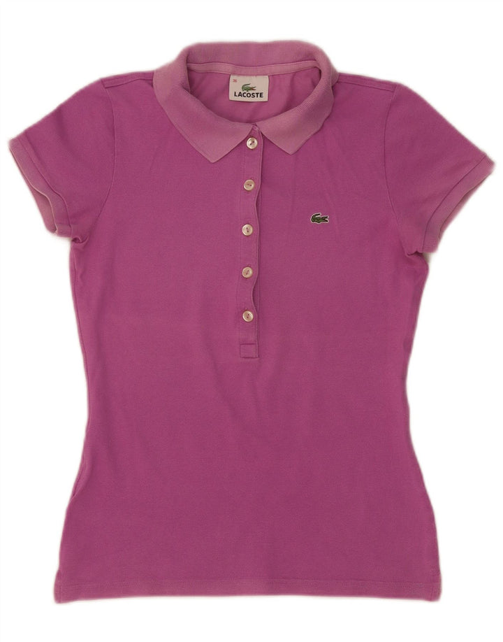 Polo Lacoste Mujer Talla 36 Pequeño Algodón Rosa