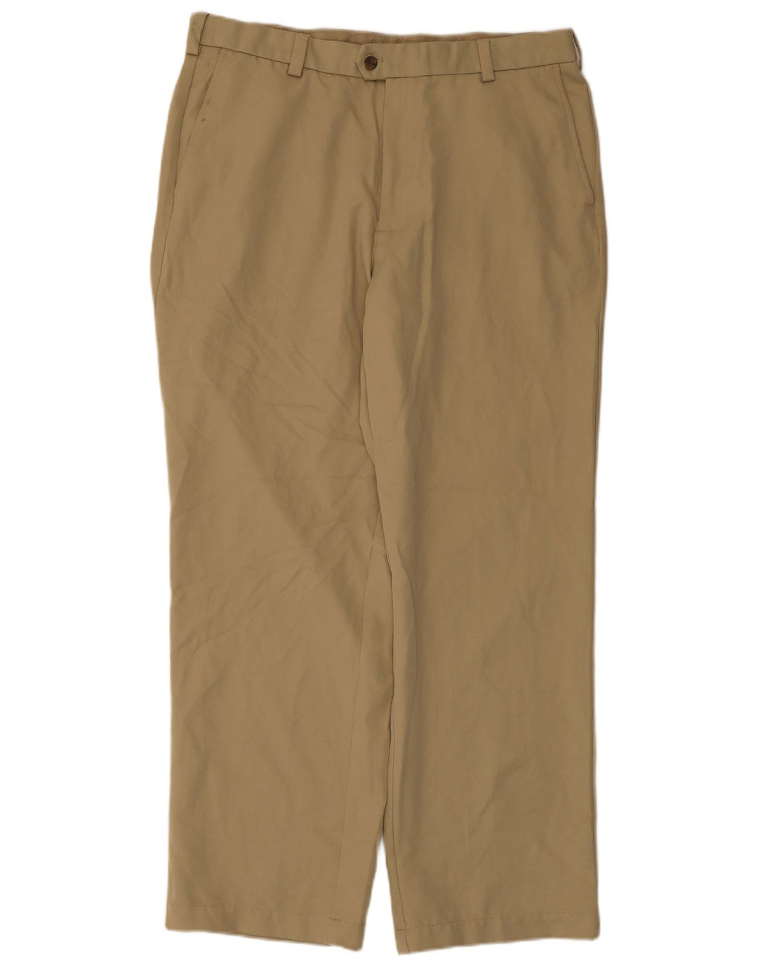 Pantalón de traje recto de golf para hombre Izod W36 L32 Poliéster beige