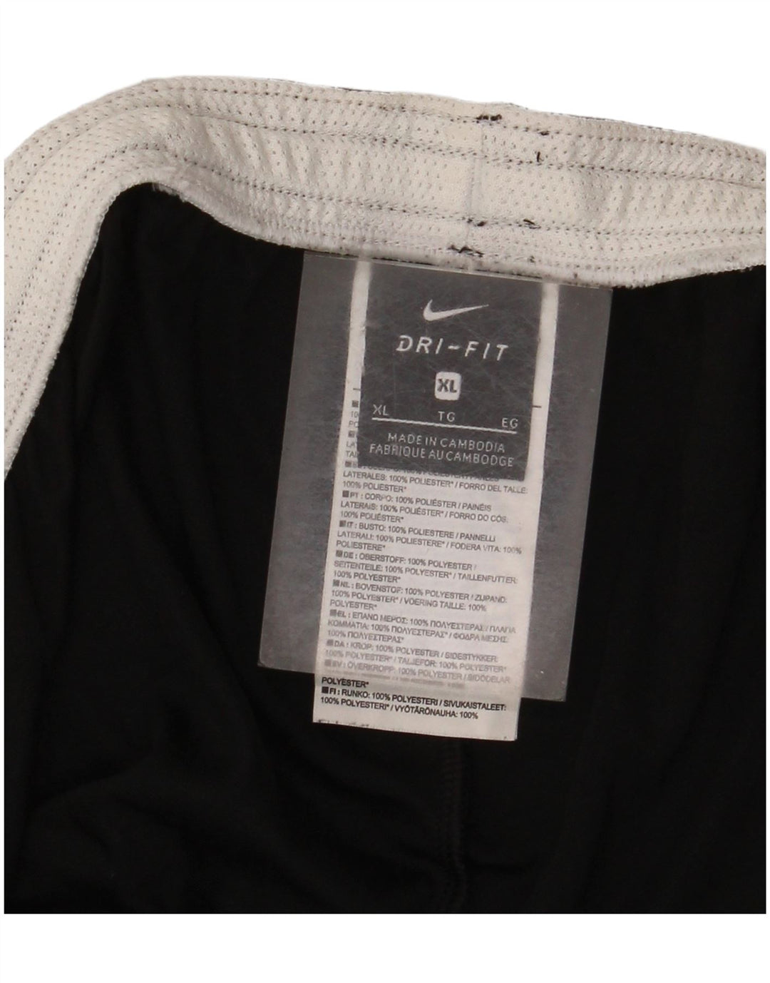 Nike Pantalones cortos deportivos Dri Fit para hombre XL Poliéster color negro