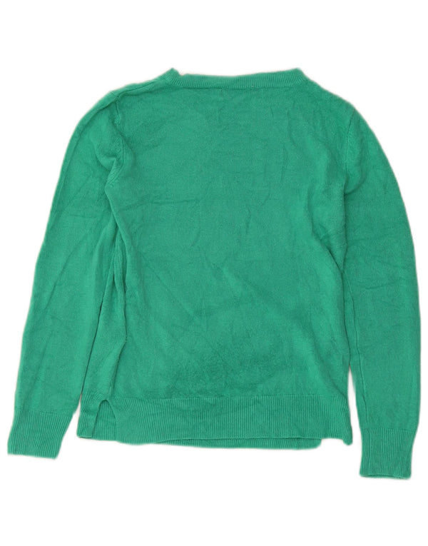 Marks & Spencer Suéter Corto con Cuello Barco para Mujer UK 8 Small Verde