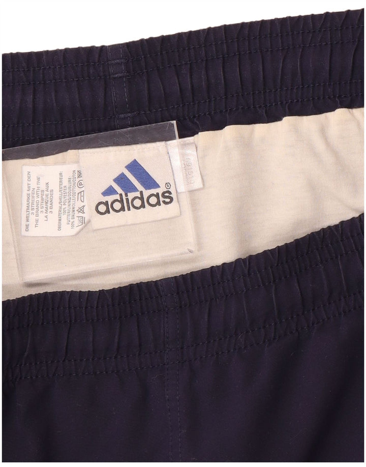 Adidas - Pantalones cortos deportivos para hombre, talla grande, poliéster, color azul marino