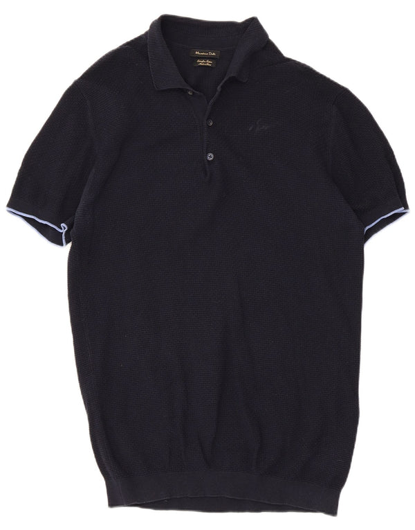 Polo Massimo Dutti Hombre Large Azul Marino Algodón