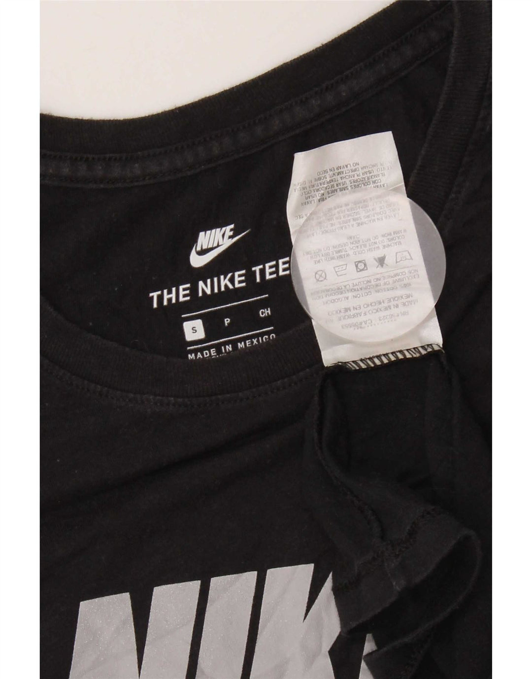 Nike - Camiseta gráfica para hombre, talla pequeña, algodón negro
