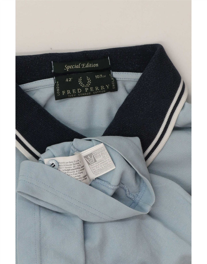 Fred Perry Polo De Rugby Para Hombre De Algodón A Rayas Azul Medio