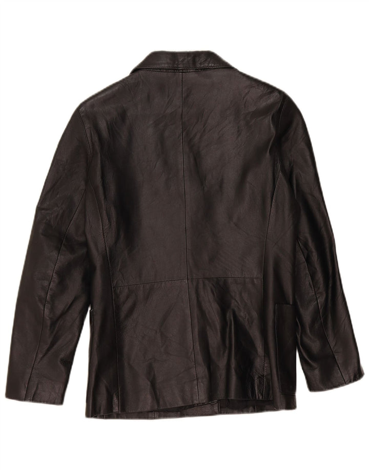Jet Plane Chaqueta de cuero para mujer IT 44 Medium Black