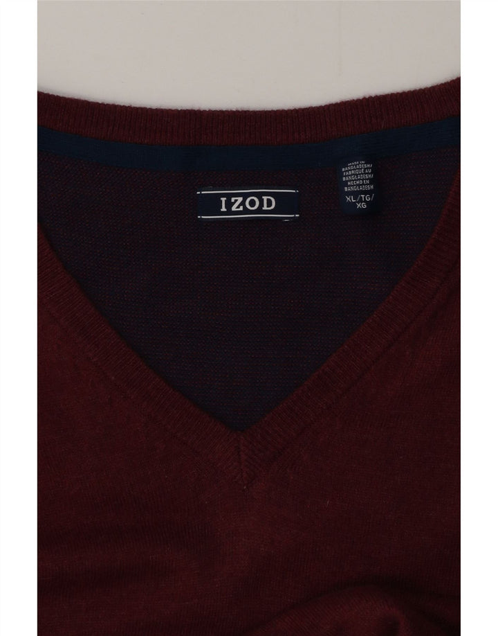 IZOD Mens Vest Tank Top XL Burgundy