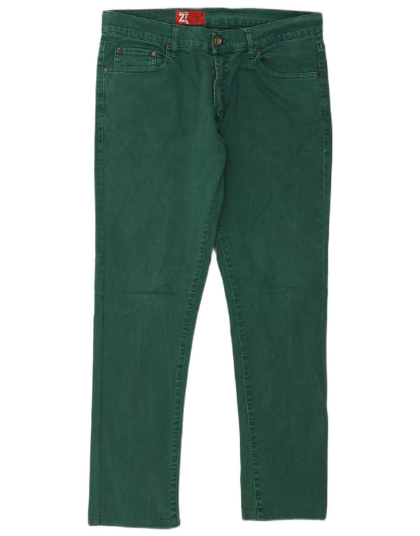 Zara Mens Slim Jeans EU 46 XL W36 L30 Algodón Verde