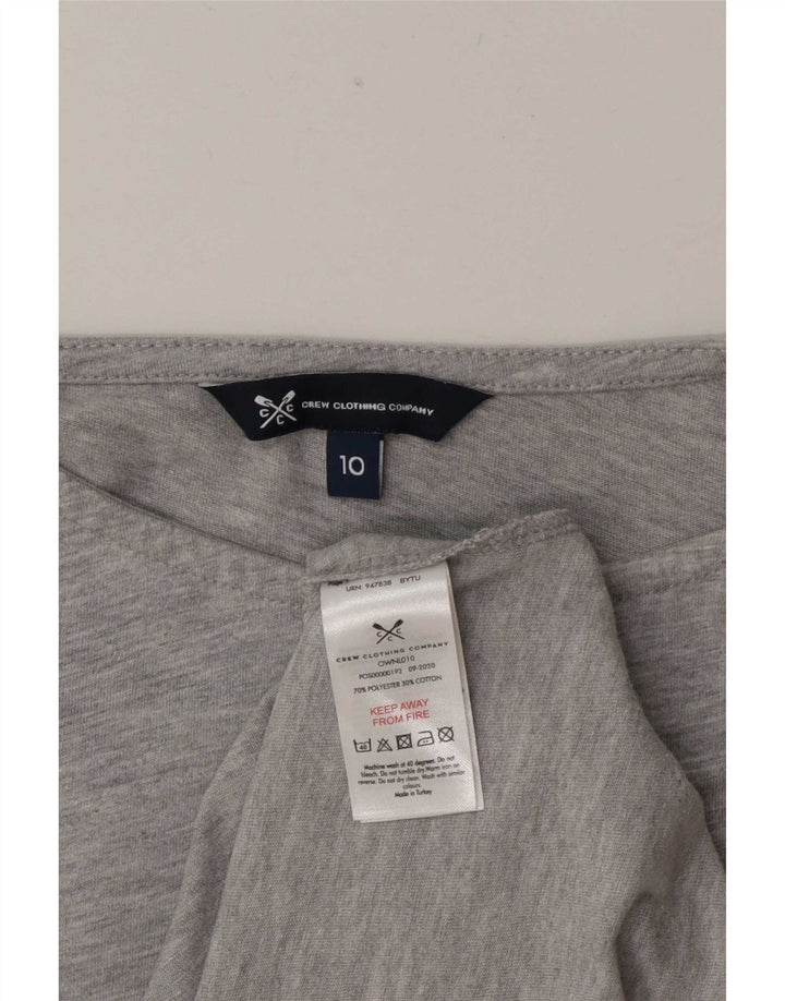 Crew Clothing Camiseta para mujer manga 3/4 UK 10 Small Grey Poliéster