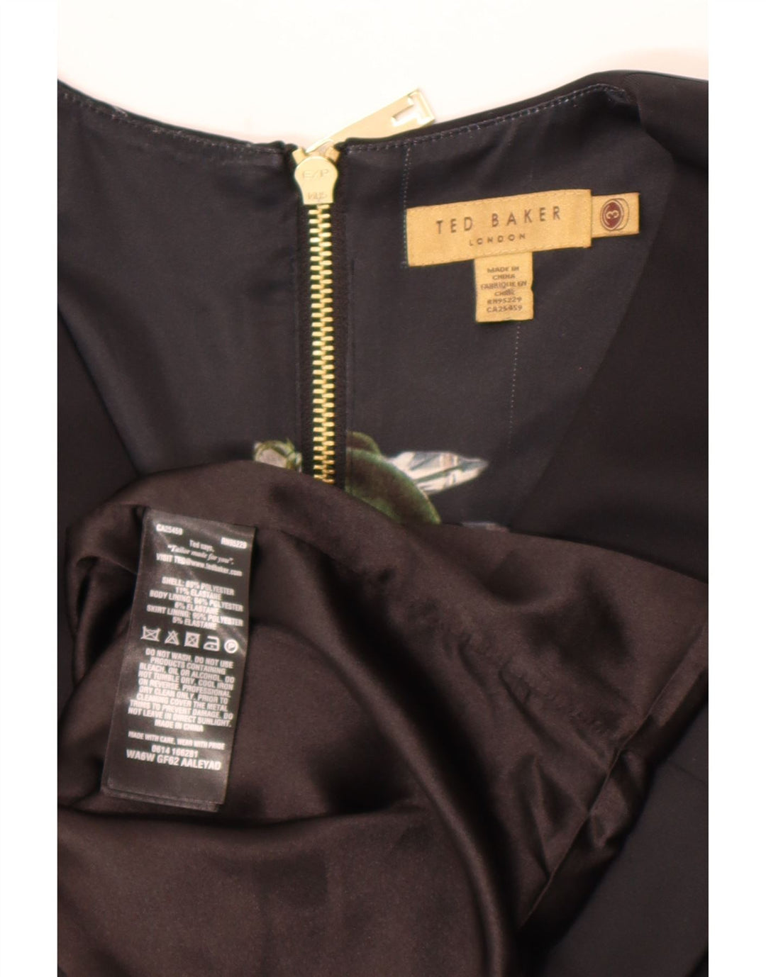 Ted Baker Vestido ajustado sin mangas para mujer Talla 3 Mediano Poliéster negro