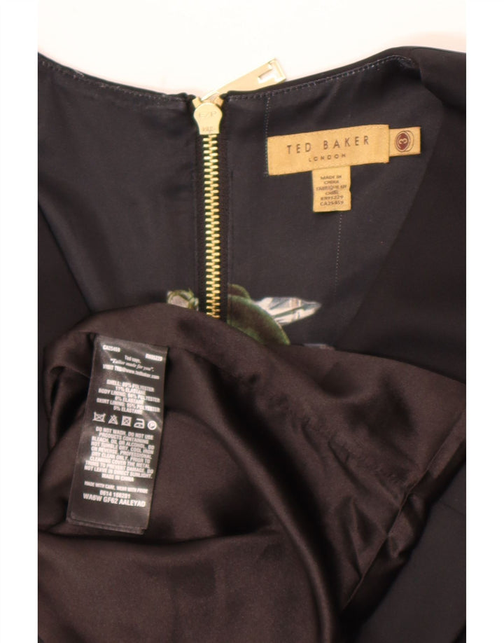 Ted Baker Vestido ajustado sin mangas para mujer Talla 3 Mediano Poliéster negro
