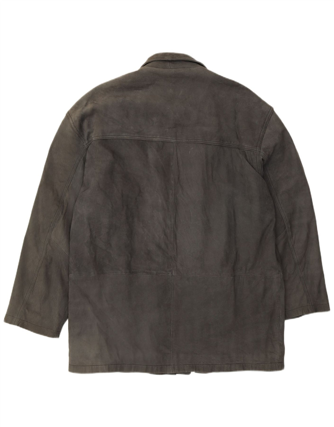 L.Lambertazzi Chaqueta de cuero para hombre UK 40 Cuero gris grande