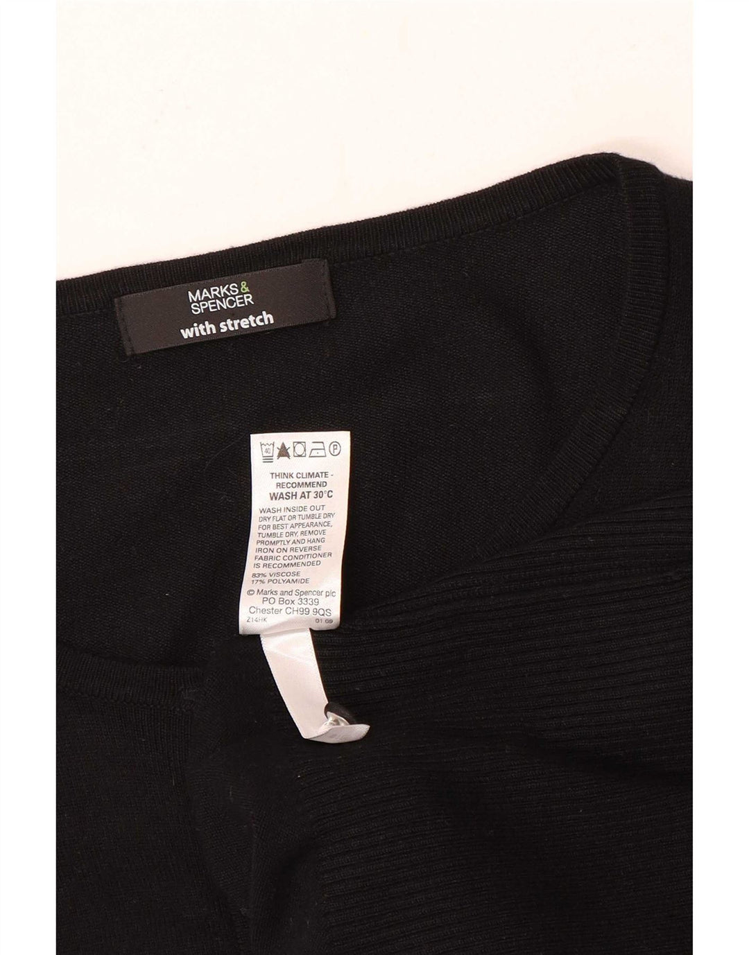 Marks & Spencer - Cárdigan para mujer, talla 40, talla grande, viscosa negra