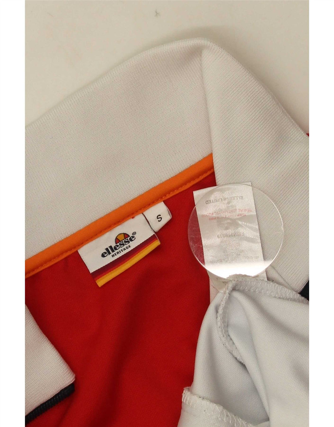 Ellesse Mens Chándal Top Jacket Small Blanco Colorblock Poliéster