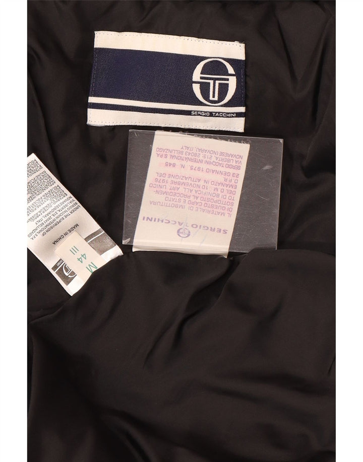 Sergio Tacchini Chaqueta Acolchada Mujer Con Capucha IT 44 Medium Negro Poliéster