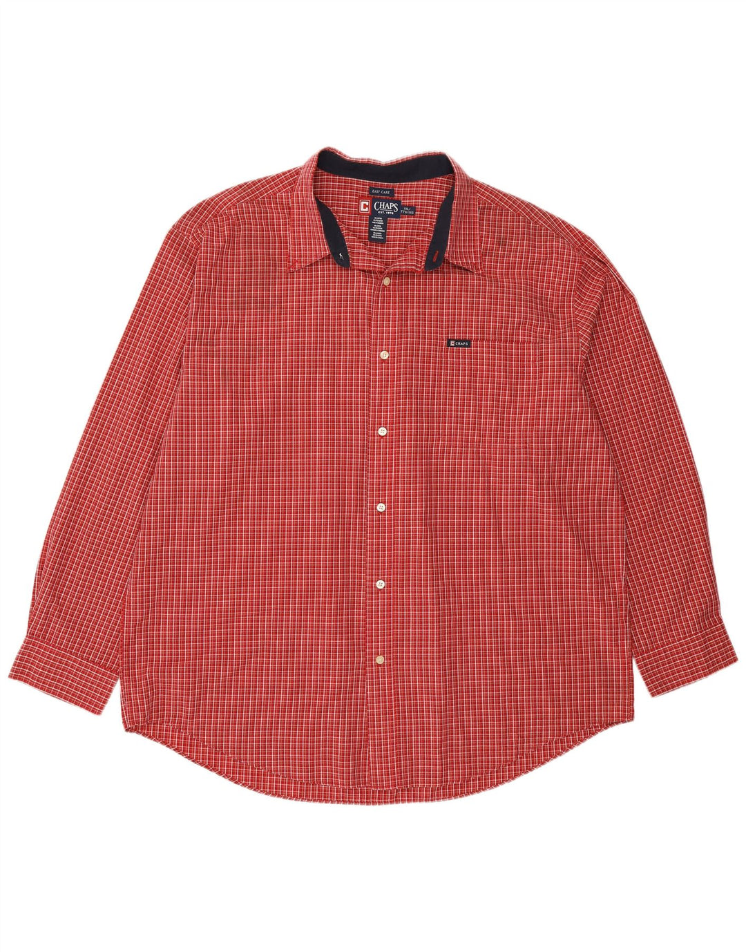 Chaps Camisa para hombre 2XL Algodón a cuadros rojos