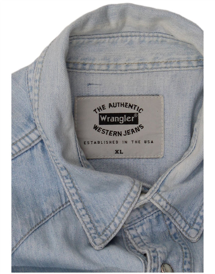 Wrangler Camisa Vaquera Hombre XL Algodón Azul