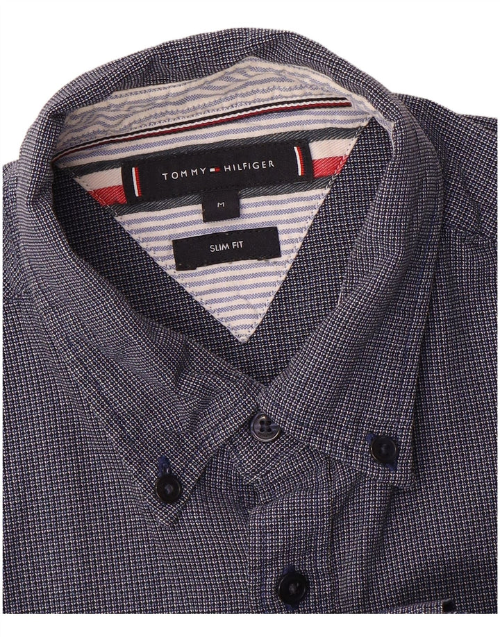 Camisa Tommy Hilfiger Hombre Slim Fit Cuadros Azul Marino Medio