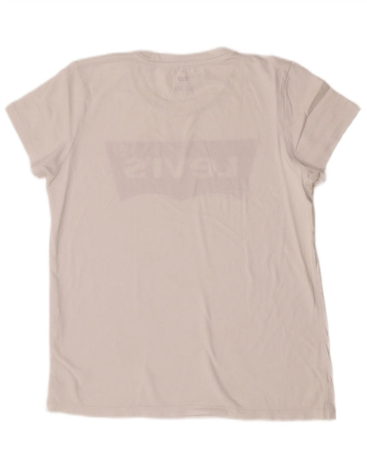 Levi's Camiseta gráfica para mujer Top UK 12 Medium White