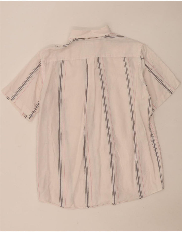 Murphy & Nye Camisa de manga corta para hombre XL Blanco Rayas
