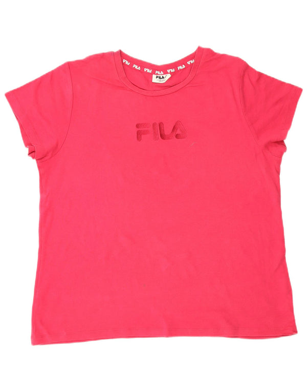 Fila Camiseta gráfica para mujer Top UK 18 XL Algodón rosa