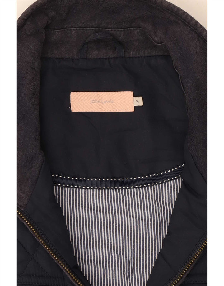 John Lewis Chaleco acolchado para mujer UK 46 Grande Poliéster azul marino