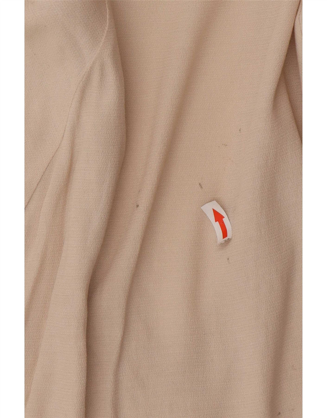 Zara Mujer Top Túnica Extragrande UK 10 Small Beige Poliéster