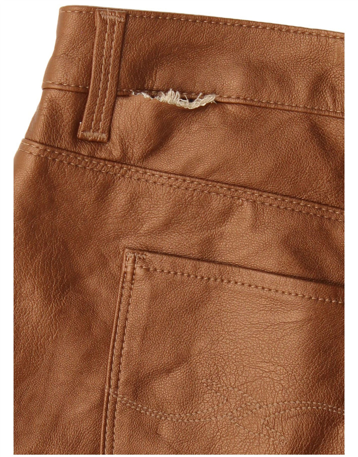 Pantalón TRUSSARDI Mujer Slim De Piel Sintética W33 L29 Viscosa Marrón