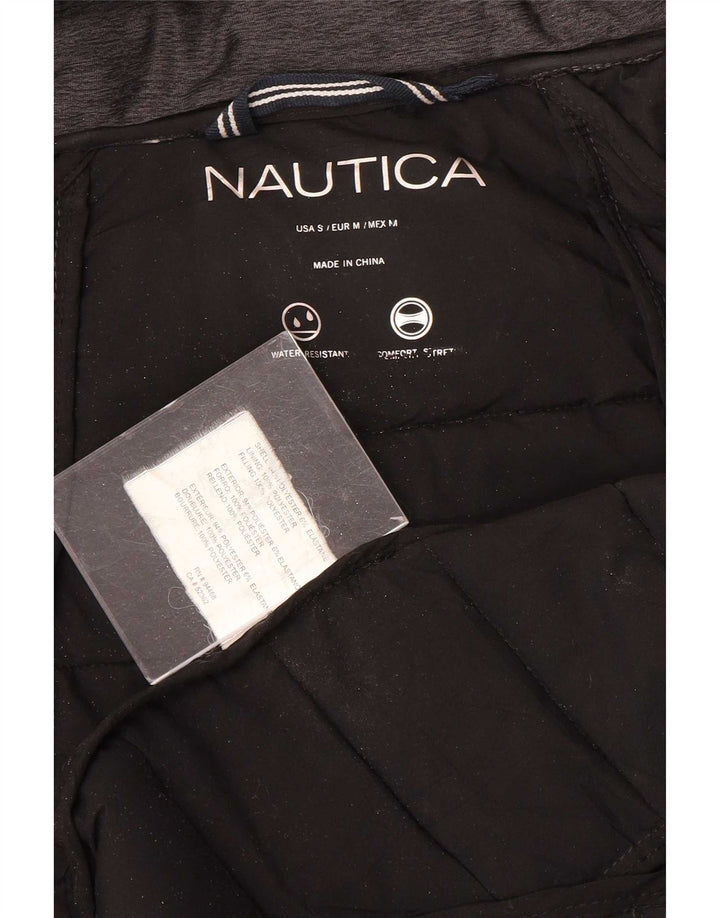 Nautica Abrigo acolchado con capucha para mujer UK 10 Small Gris Poliéster