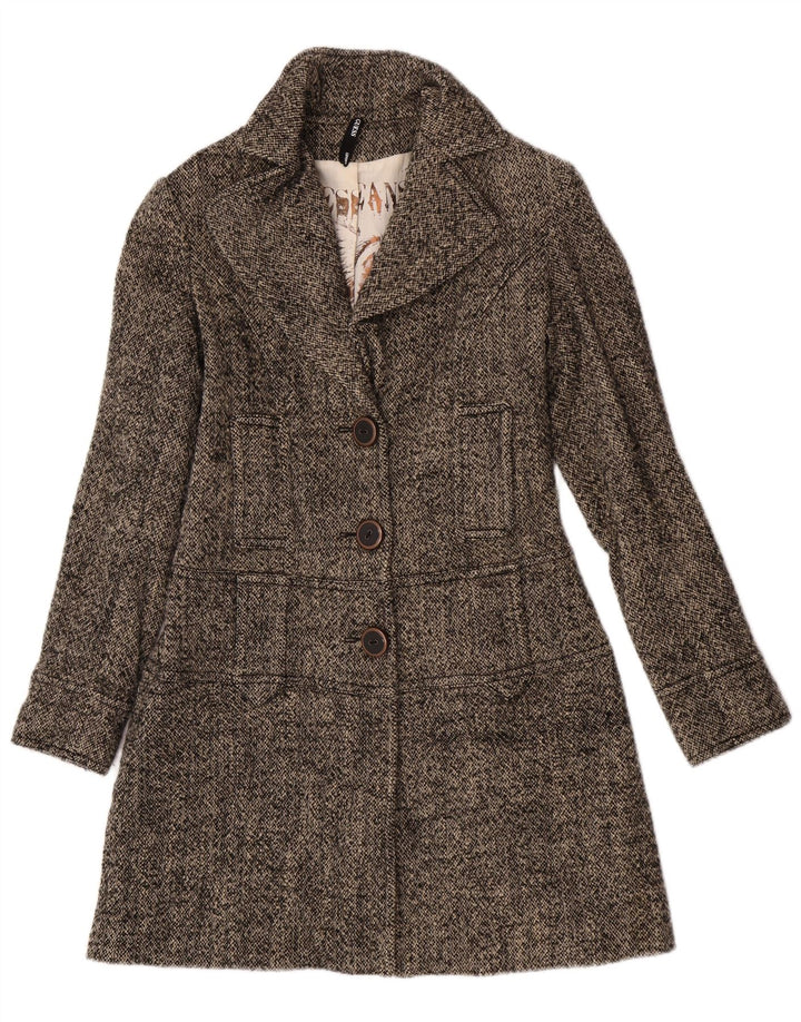 Guess Abrigo para mujer UK 12 Lana moteada gris medio