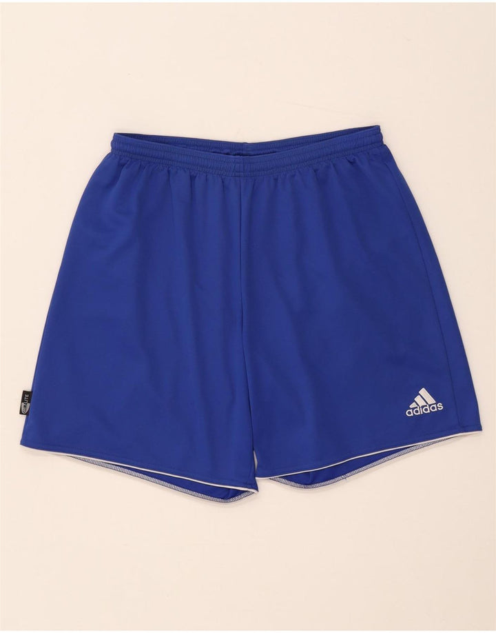 Adidas - Pantalones cortos deportivos para hombre, poliéster azul grande