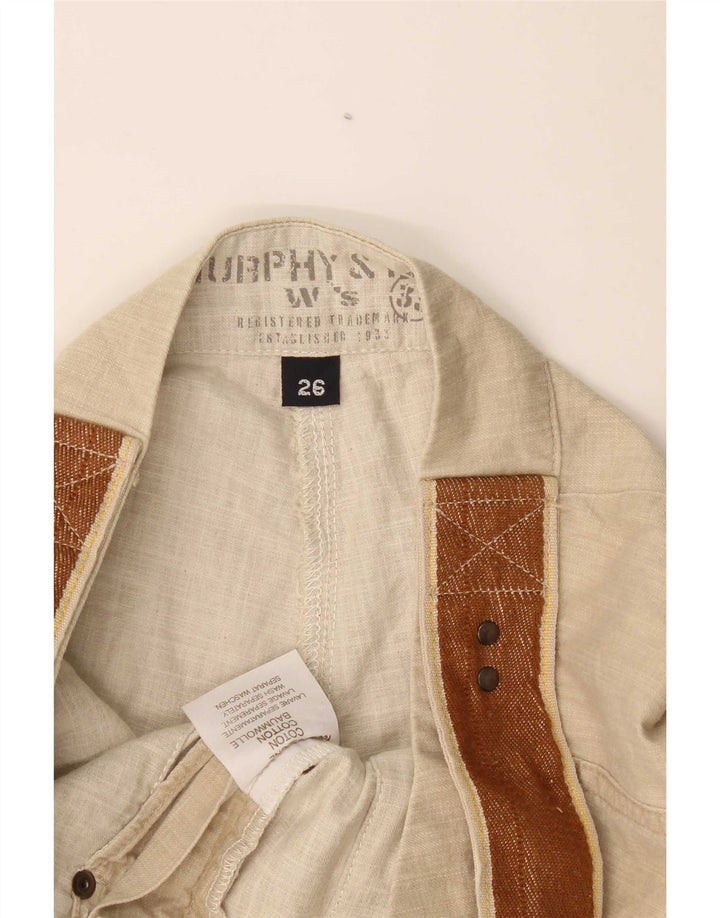 Murphy & Nye Pantalones casuales con corte de bota para mujer W26 L31 Algodón beige