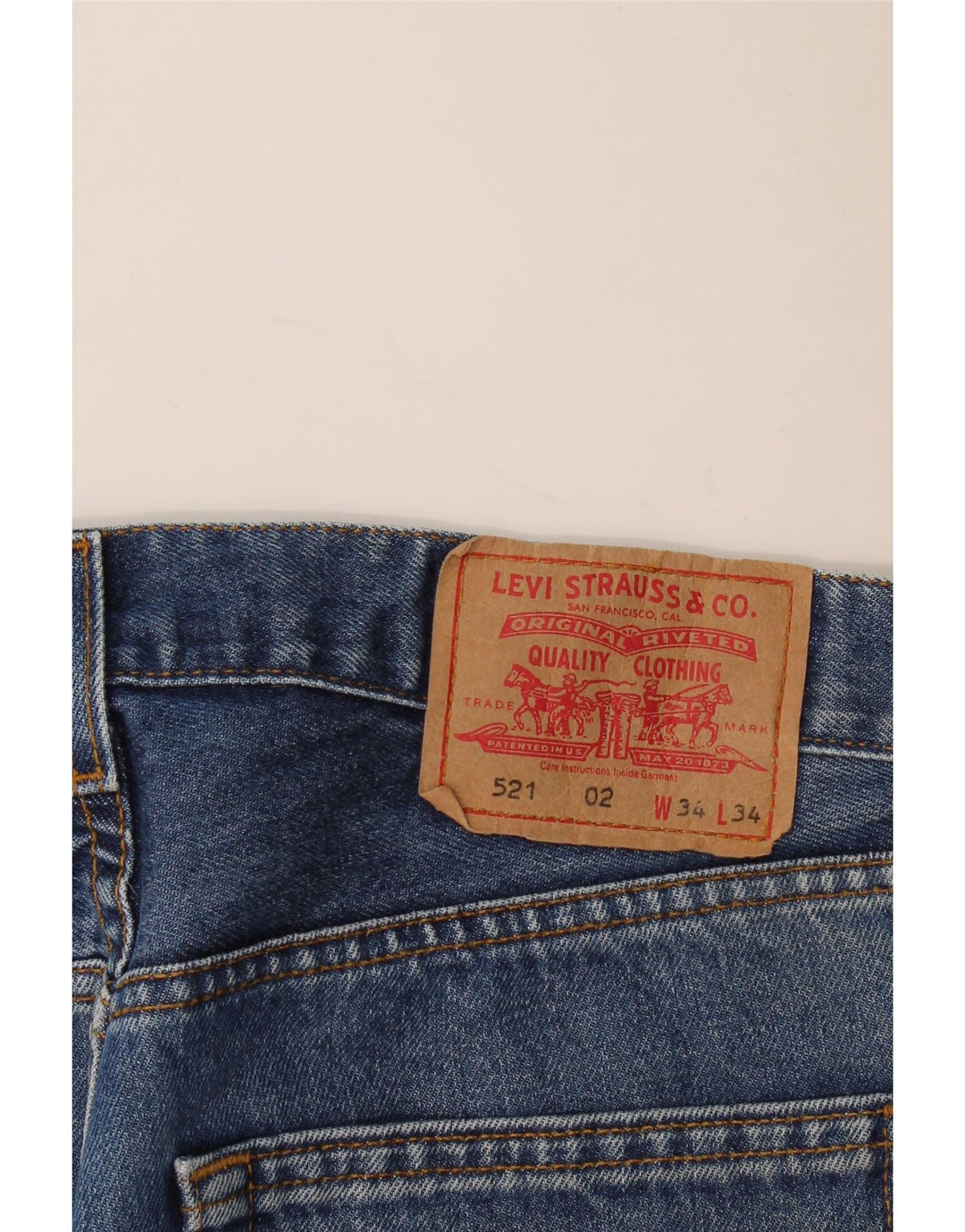 Vaqueros Levi's 521 Tapered para hombre W34 L28 Algodón azul