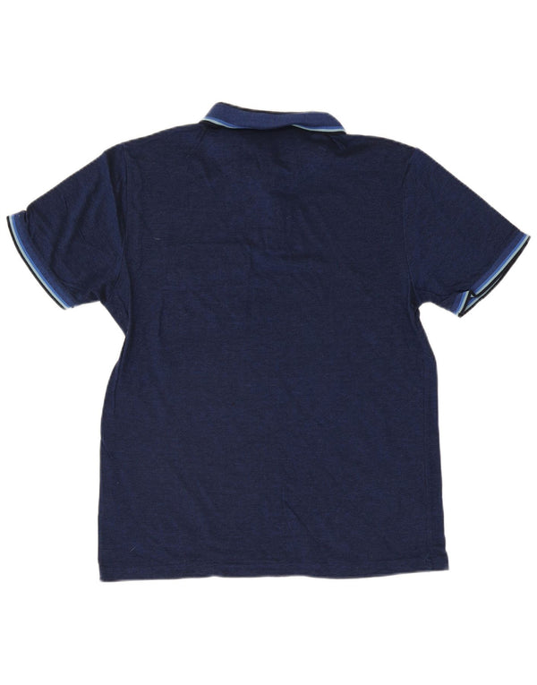 Polo Penguin para hombre de algodón a rayas azul marino grande
