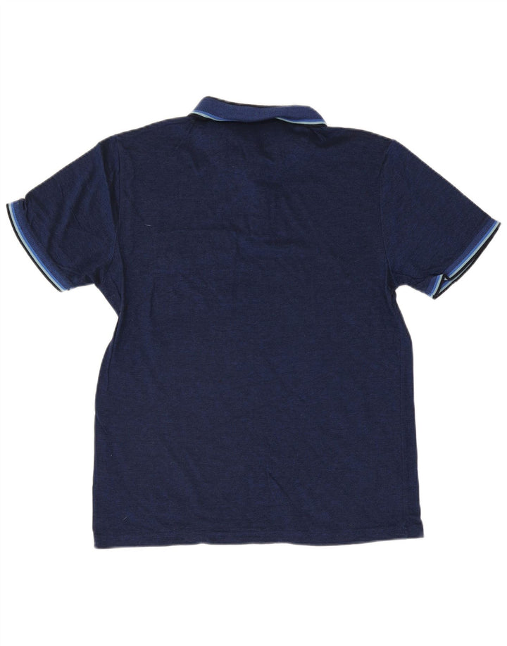 Polo Penguin para hombre de algodón a rayas azul marino grande