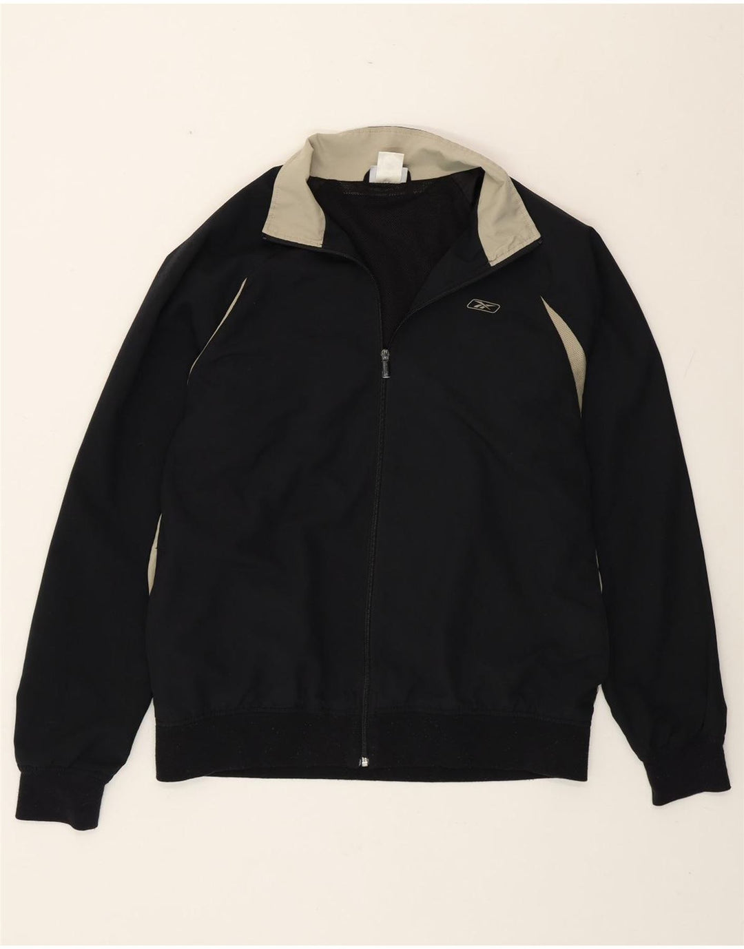 Reebok - Chaqueta de chándal con gráfico para hombre, talla grande, color negro, poliéster