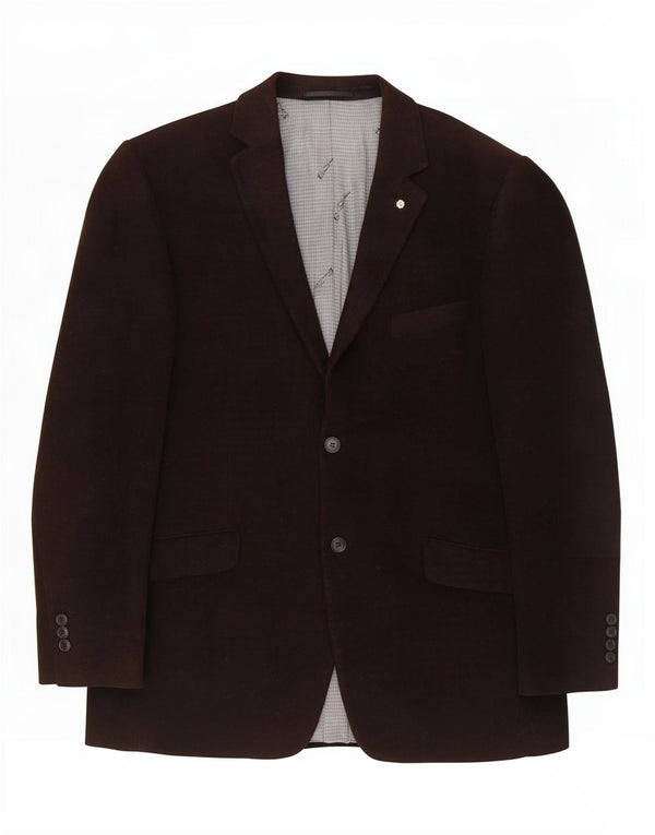 Ben Sherman Chaqueta tipo blazer de 2 botones para hombre UK 42 XL Algodón marrón